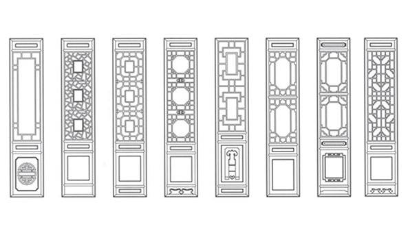巴彦淖尔喜迎门中式花格CAD设计图样式大全