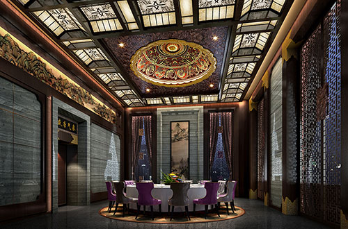 巴彦淖尔低调奢华的新中式酒店设计效果图