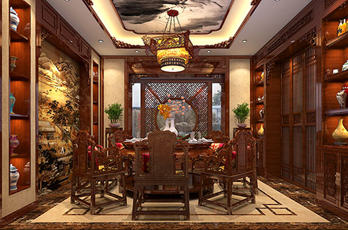 巴彦淖尔温馨雅致的古典中式家庭装修设计效果图